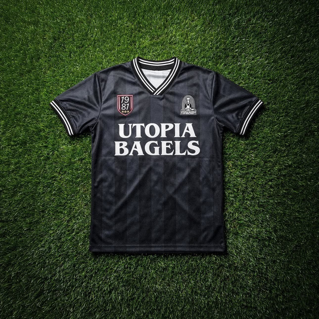 Utopia Bagels retro jersey, full view